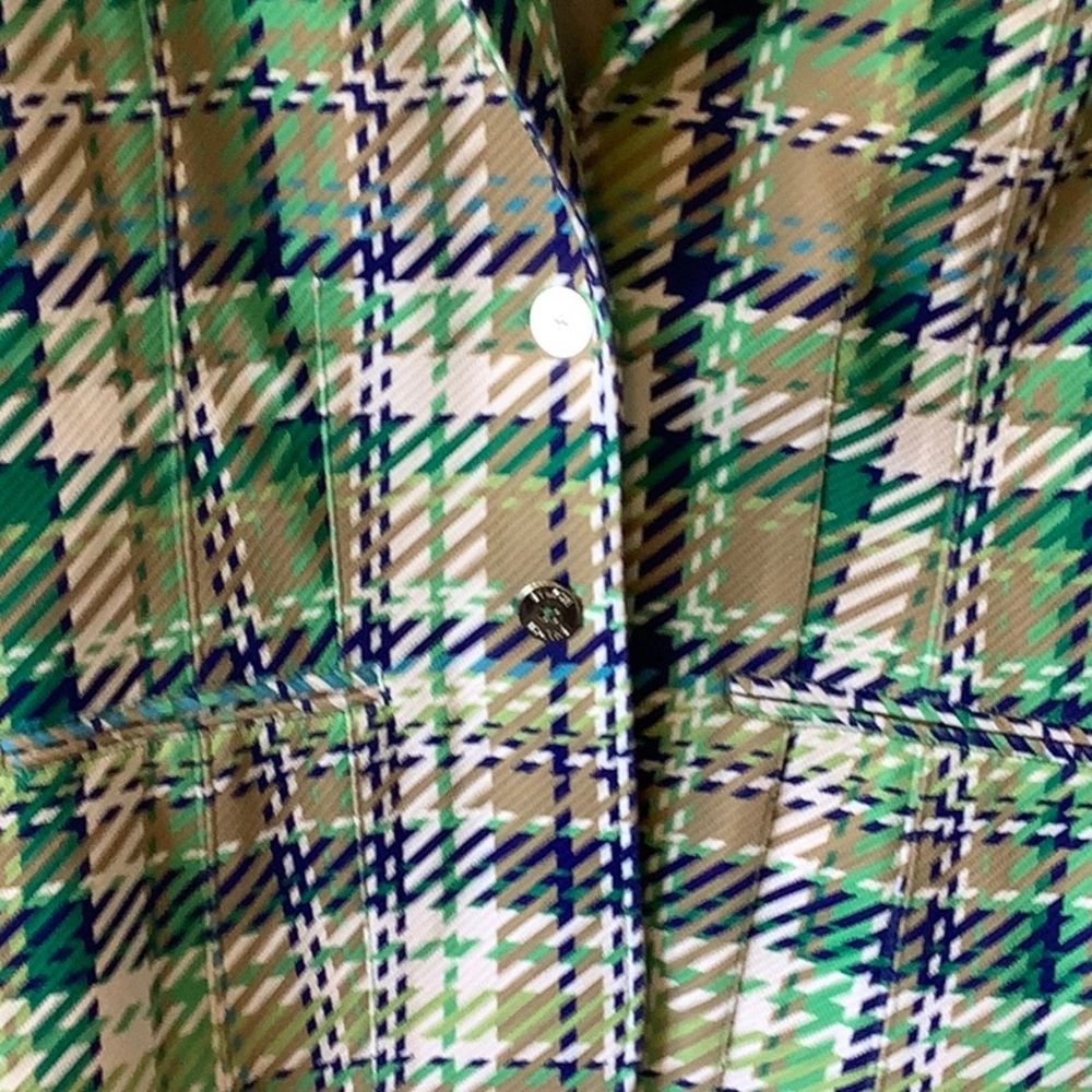 Green Plaid Blyse Blazer - size Medium - fits like a 10